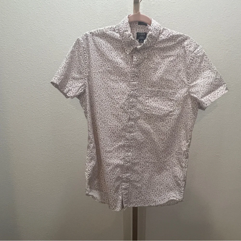 Men's J. Crew Pink Floral All Over Print Slim fit Button Down Shirt Medium